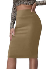 Sweet Hearts Pencil Skirt for Women - XS-XL - Below Knee Office Midi Bodycon Stretch Basic Skirt Made in USA