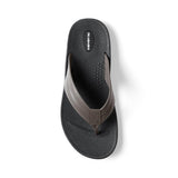 OKABASHI Men's Voyager Flip Flop | Scultped Footbed w/Nonslip Grip | Slip Resistent & Waterproof | Sustainably Made in the USA