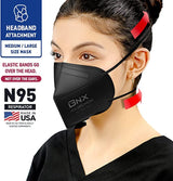 BNX N95 Mask NIOSH Certified MADE IN USA Particulate Respirator Protective Face Mask (10-Pack, Approval Number TC-84A-9315 / Model H95W) White