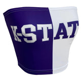 Lojobands Women's Tailgate Outfit College Two Tone Color Block Tube Top Made in USA One Size Fits Most