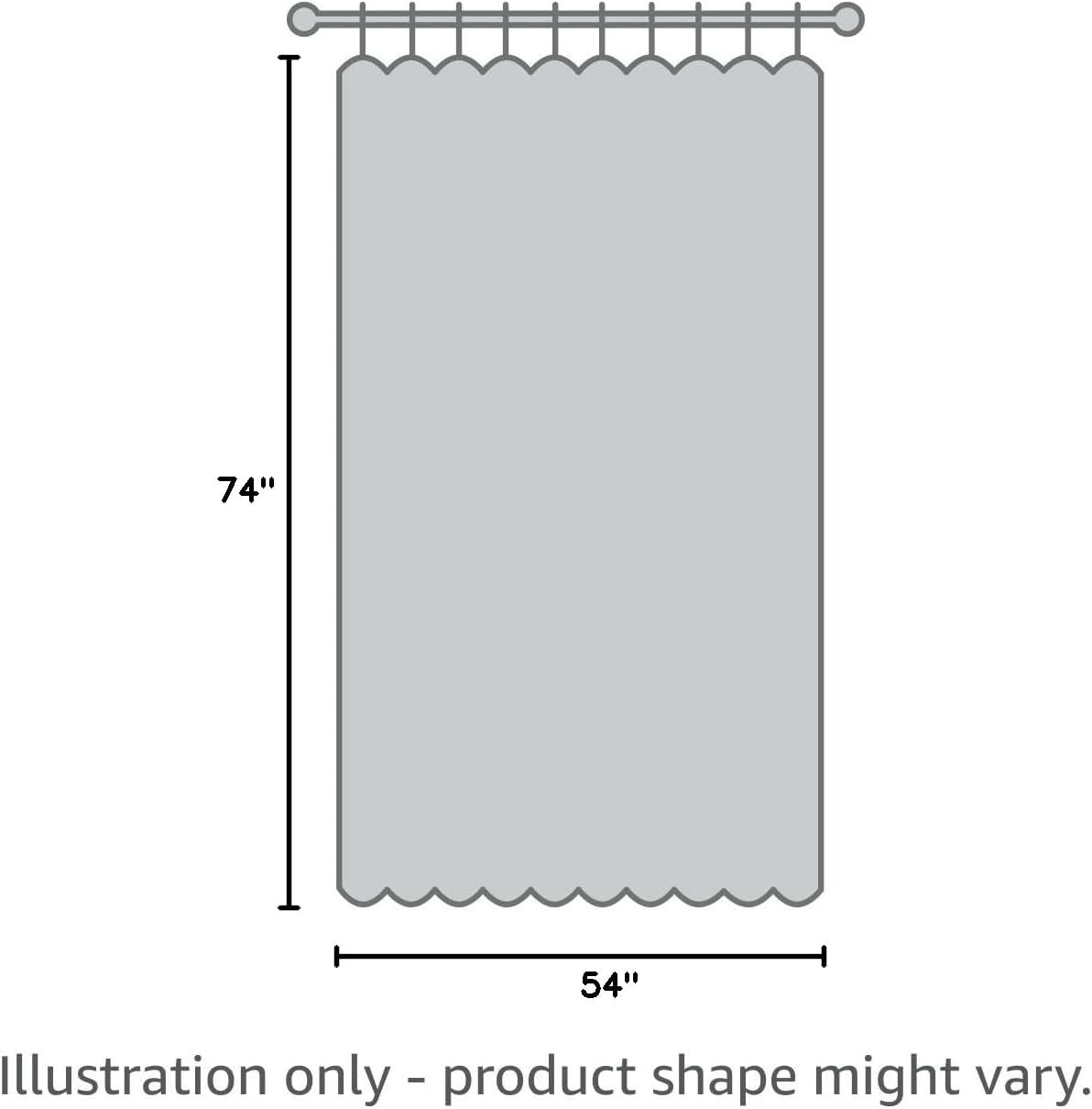 Bean Products Organic Cotton Stall Shower Curtain (White), [54" x 74"] | All Natural Materials | Works with Tub, Bath and Stall Showers