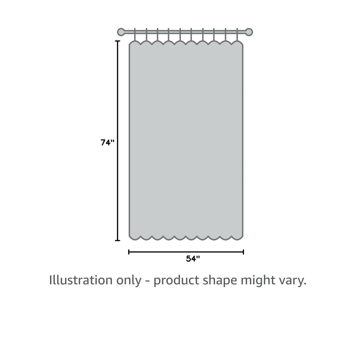 Bean Products Cotton Shower Curtain (White), [70" x 74"] | All Natural Materials| Works with Tub, Bath and Stall Showers