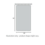 Bean Products Cotton Shower Curtain (White), [70" x 74"] | All Natural Materials| Works with Tub, Bath and Stall Showers