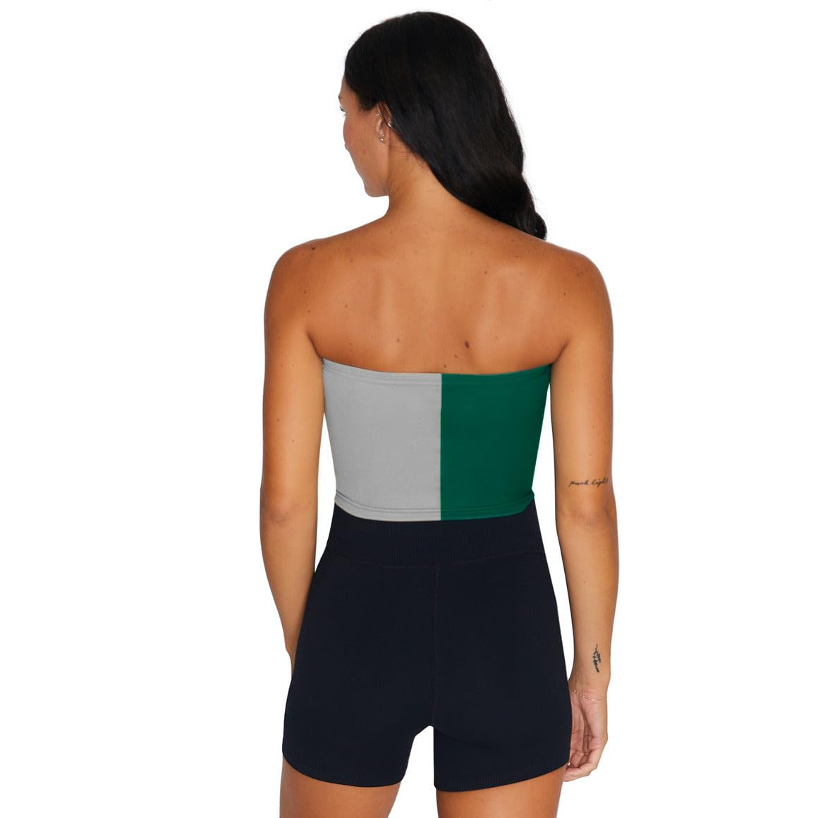 Lojobands Women's Tailgate Outfit College Two Tone Color Block Tube Top Made in USA One Size Fits Most