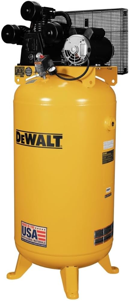 Dewalt DXCM801.COM 4.7 HP 80 Gallon 155 Max PSI 16.1 SCFM @ 40 PSI 14.1 SCFM @ 90 PSI Single-Stage Oil-Lube Electric Portable Vertical Air Compressor