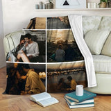 Ships Next Day,Custom Blanket with Picture Made in USA,Personalized Photo Blanket for Family Anniversary Christmas Birthday Halloween Valentines