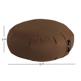 Hugger Mugger Zafu Meditation Cushion - Support in Cross-Legged Sitting, Buckwheat Filled, Durable Fabric, Convenient Handle, Handmade in USA