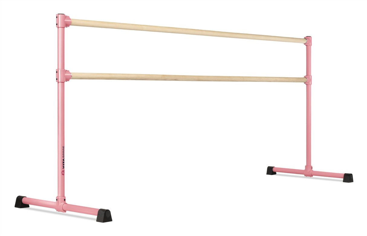 VITA Barre Portable Freestanding Double Ballet Barre, Extreme, Wood | Fixed Height, Made in USA, Home or Gym Exercise Equipment for Kids & Adults | Dance, Fitness, Pilates