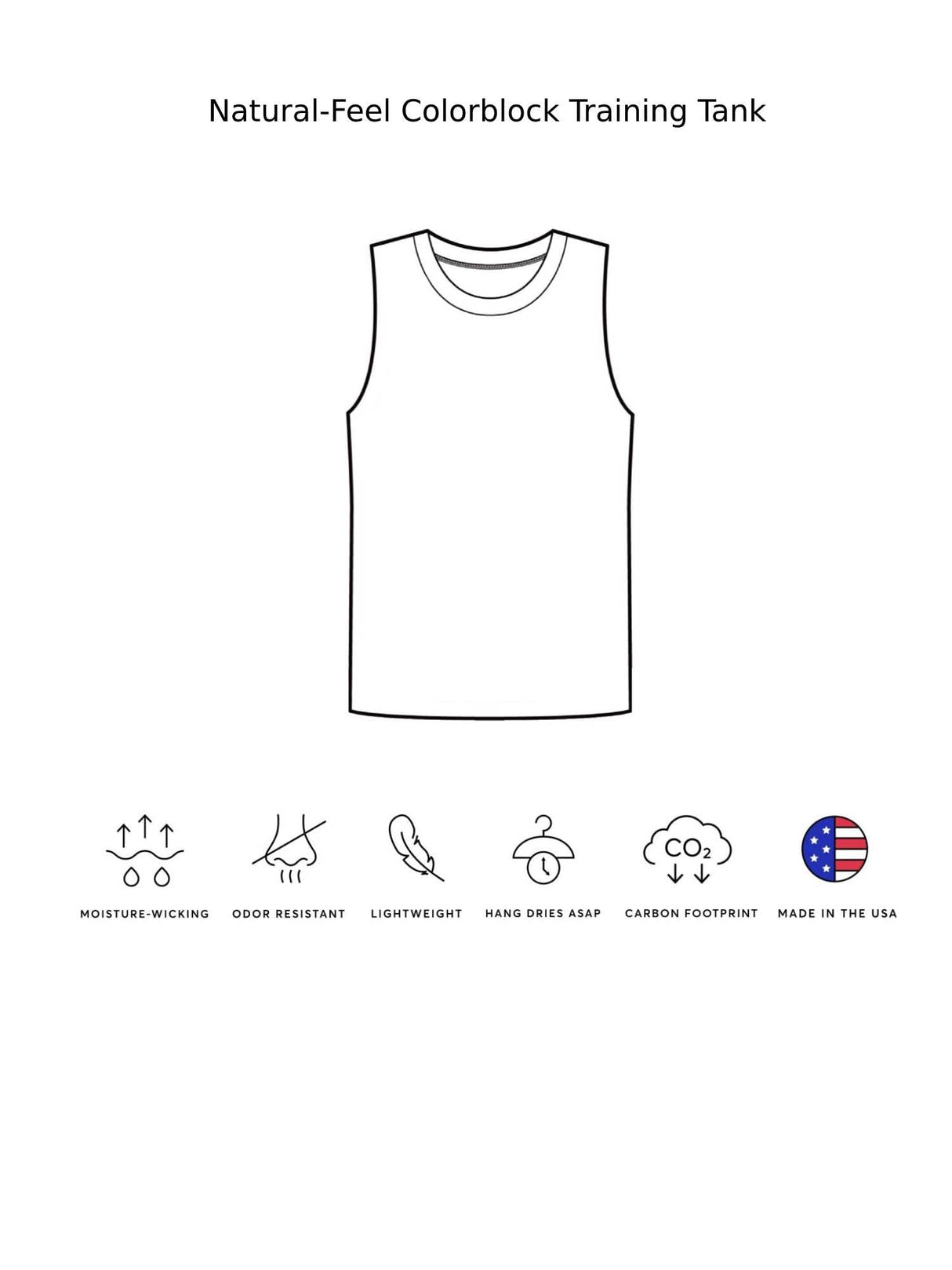 Expert Brand USA-Made Men's Natural-Feel Colorblock Training Tank T-Shirt