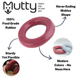 Mutty Dog Chew Ring - Made in USA Dog Toys for Chewers - One Meal Donated to Shelters per Toy - Durable Rubber Dog Toy - Non-Toxic 100% Food Grade Materials