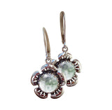 Bottled Up Designs Handmade Bloom Once More Earrings, Recycled Vintage Glass, Sterling Silver, Eco Friendly, Made in USA, Birthday Gifts, Mothers Day, Women, Anniversary (Olive Wine Bottle)