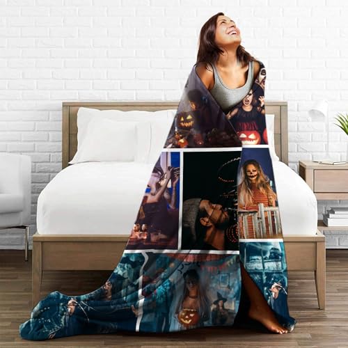 Custom Blanket with Picture Made in USA,Personalized Photo Blanket Throw Photo Blankets for Family Friends Pets,50"x60"