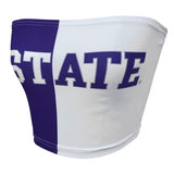 Lojobands Women's Tailgate Outfit College Two Tone Color Block Tube Top Made in USA One Size Fits Most
