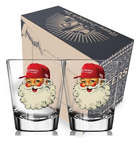 FJB Trump Santa Shot Glass - Set of 2