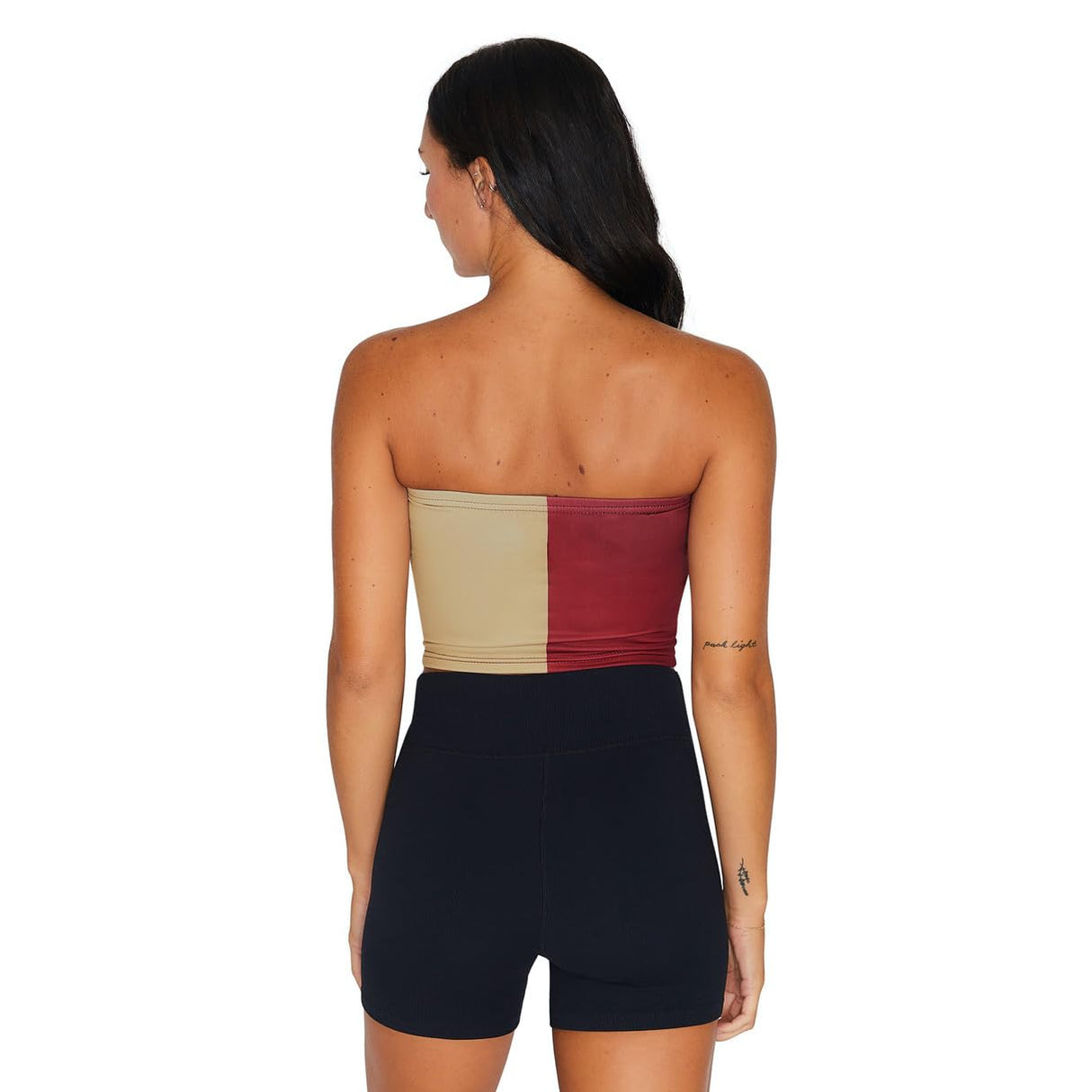 Lojobands Women's Tailgate Outfit College Two Tone Color Block Tube Top Made in USA One Size Fits Most