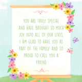 Prime Greetings Friend Birthday Card, Made in America, Eco-Friendly, Thick Card Stock with Premium Envelope 5in x 7.75in, Packaged in Protective Mailer