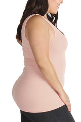 NIKIBIKI Women Seamless Premium Classic Tank Top, Made in U.S.A, Plus Size