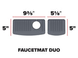 WeatherTech FaucetMat Duo - Protect Your Kitchen & Bathroom Countertops - Dark Grey/Slate