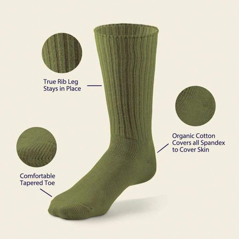 Maggie's Organic Natural Cotton Tri-pack Cushion Crew Socks