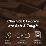 Chill Sack Bean Bag Chair: Giant 5' Memory Foam Furniture Bean Bag - Big Sofa with Soft Micro Fiber Cover - Black