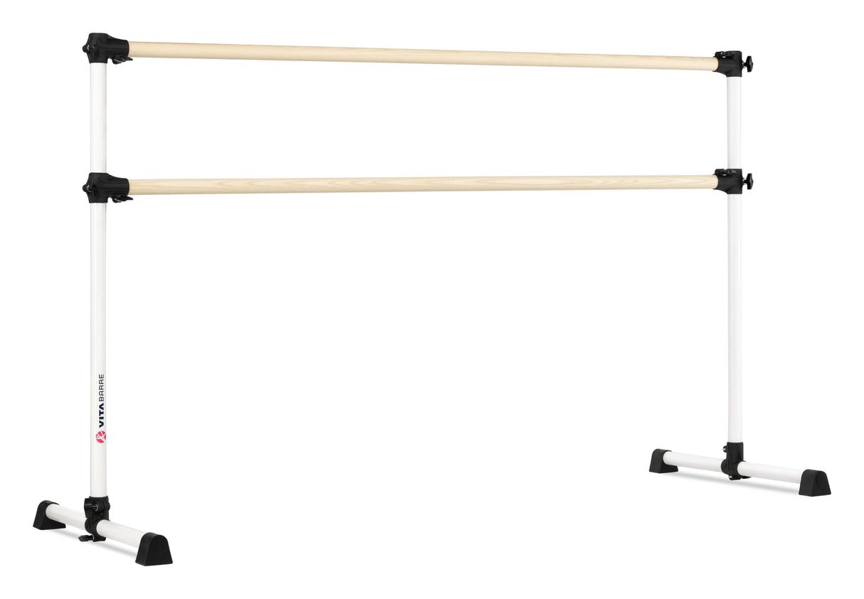 VITA Barre Portable Freestanding Double Ballet Barre, Prodigy, Wood | Adjustable Height, USA Made, Home or Gym Exercise Equipment for Kids & Adults | Dance, Fitness, Pilates