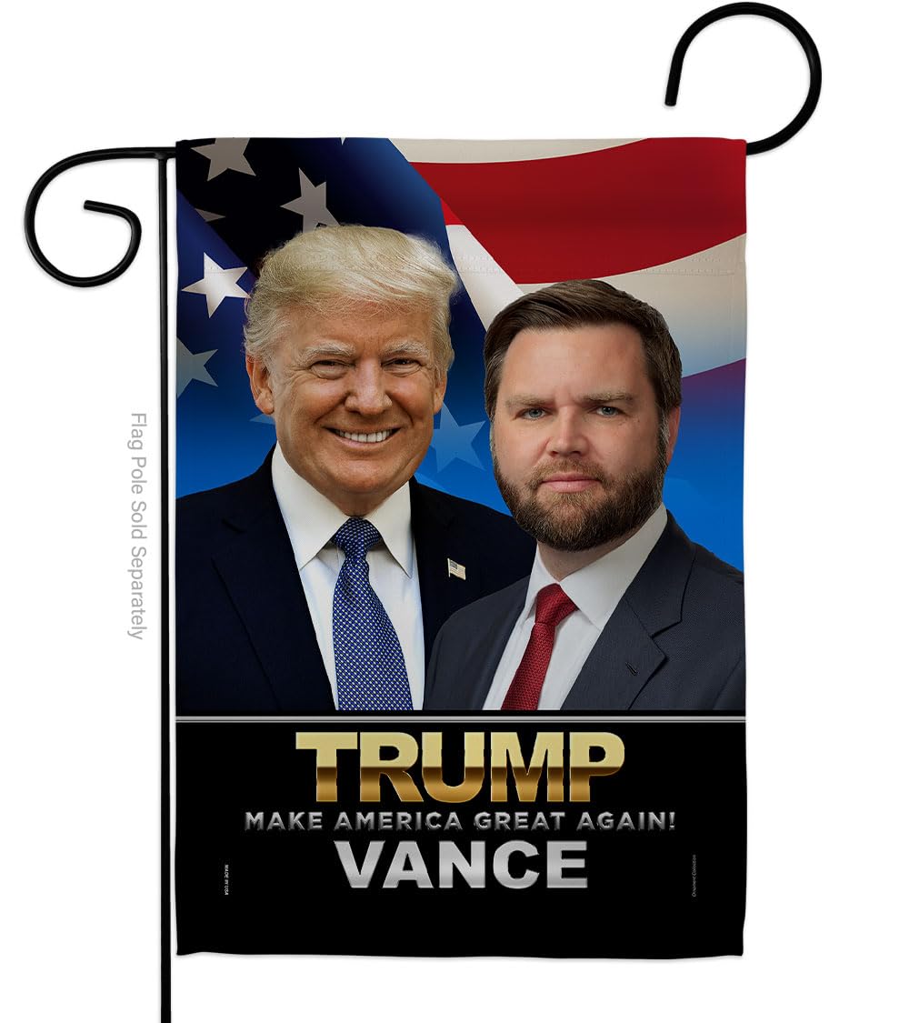 Trump Vance Flag Yard Sign Wall Deor for Home Door Room Porch Patio Tapestry Rally Shooting 2024 President 47 MAGA Poster Outdoor Patriotic Decorations, Republican Gifts Made in USA