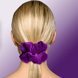 Velvet Scrunchies Jumbo Size Plush Big Ponytail Holders Thick Braided Locked Hair Big Made in the USA Green Pine