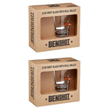 BenShot Shot Glass with Real .308 Bullet - 2oz | Made in the USA [Set of 2]