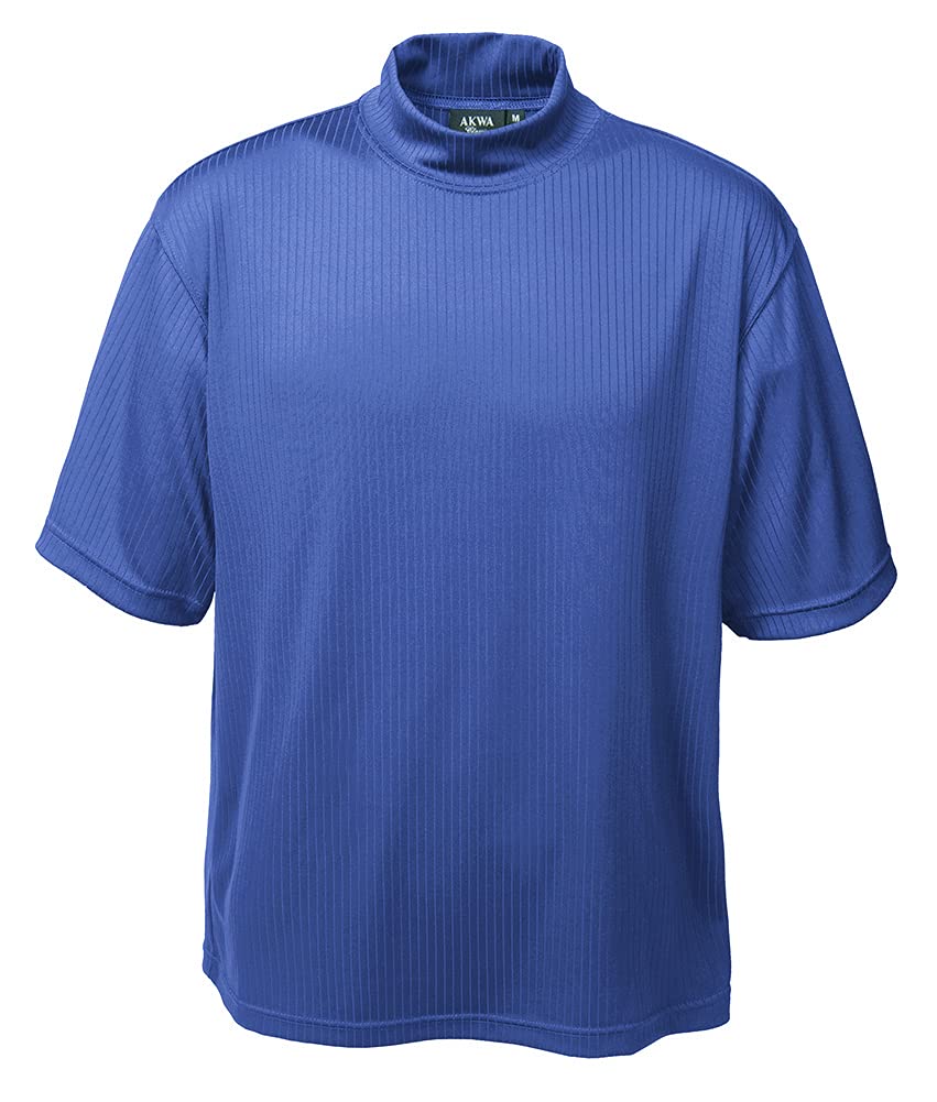 Akwa Men's Short Sleeve Dry Wicking Mock Turtleneck T-Shirt Shirt Made in USA