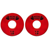 Micro Gainz Standard 1-Inch Center Hole Fractional 2 Pcs Color Weight Plates, Choose (.25LB-1LB) Designed for Standard 1-Inch Dumbbell & Barbell for Strength Training, Made in USA