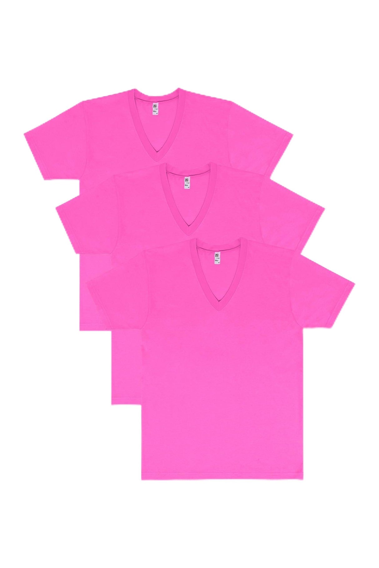 Los Angeles Apparel 3 Pack Fine Jersey V-Neck Black T-Shirt