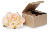 Made in USA 10-Count Recycled Brown Kraft Gift Boxes (5" X 5" X 3") with Tuck Lids for Weddings, Crafting and Baking Packaging Needs