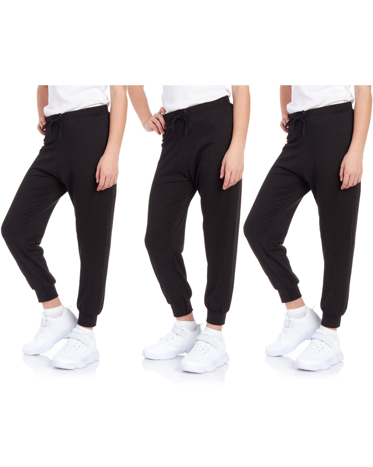 Sweet Hearts Girls' Sweatpants - Super Soft Athletic Performance Joggers: Made in USA (3 Pack)