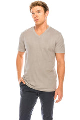 YURO-K Men's Short Sleeve V-Neck T-Shirt Premium Cotton Classic Short Sleeve V-Neck T-Shirt