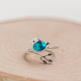 Bottled Up Designs Handmade Little Bird Ring, Recycled Antique Bottles, Sterling Silver, Eco Friendly, Made in USA, Birthday Gifts, Mothers Day, Women, Anniversary (Red Beer Bottle)