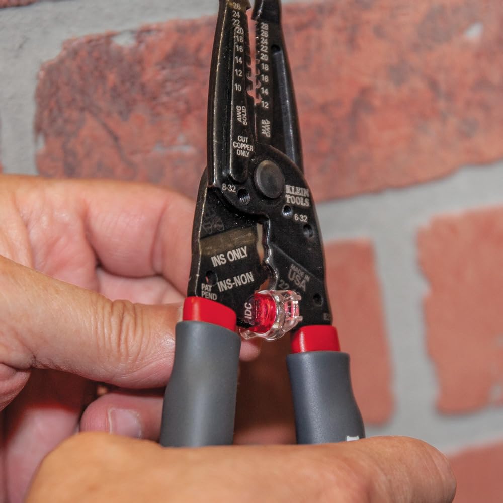 Klein Tools 1019 Klein Kurve Wire Stripper / Crimper / Cutter for B and IDC Connectors, Made in USA, Terminals, More