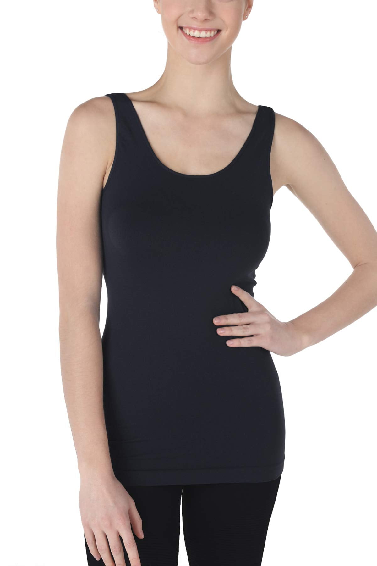 NIKIBIKI Women Seamless Basic Jersey Tank Top, Made in U.S.A, One Size