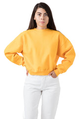 Los Angeles Apparel Heavy Fleece Cropped Mock Neck Pullover (Garment Dye)