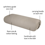 Hugger Mugger Standard Yoga Bolster - Firm, Supportive, Handmade, Durable