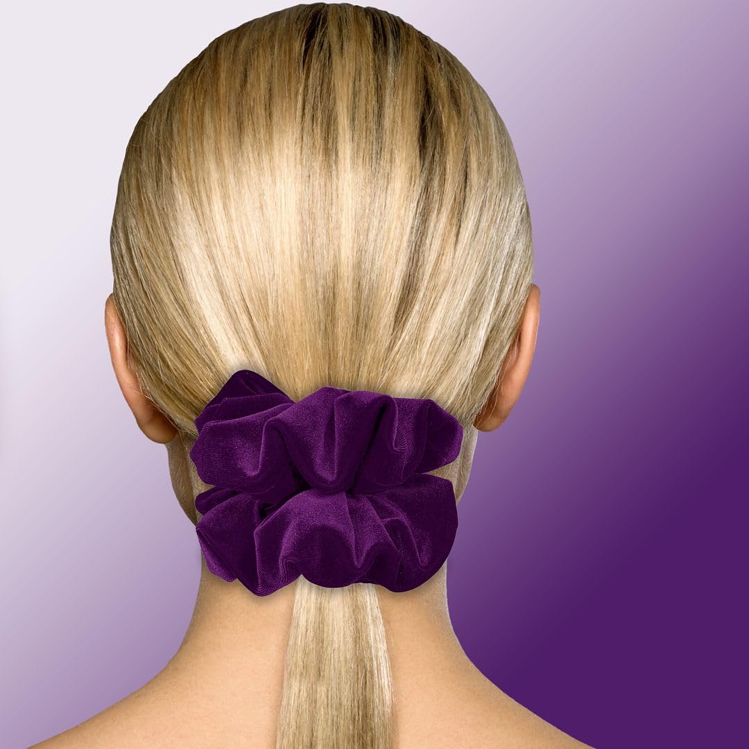 Velvet Scrunchies King Size Leopard XXL Plush Ponytail Holders Oversized Big Made in the USA