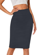 Sweet Hearts Pencil Skirt for Women - XS-XL - Below Knee Office Midi Bodycon Stretch Basic Skirt Made in USA