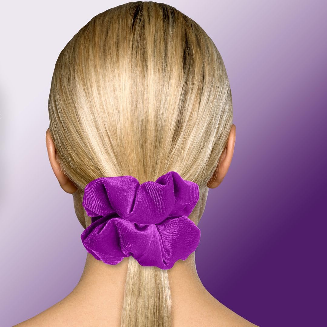 Velvet Scrunchies Jumbo Size Plush Big Ponytail Holders Thick Braided Locked Hair Big Made in the USA Green Pine