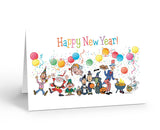 Happy New Year Cards - Boxed New Year Cards and Envelopes - 12 Funny New Year's Cards - USA Made (Standard)