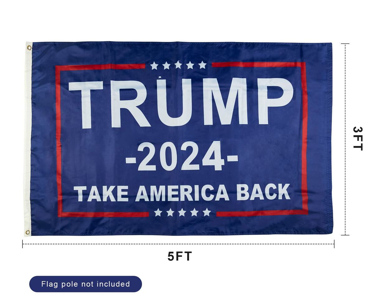 TRUMP 2024 Flag 3x5 outdoor made in usa Double Sided 3ply Make America Great Again Heavy Duty PresidentTrump Flags 2024 for Indoor Outdoor Decorations