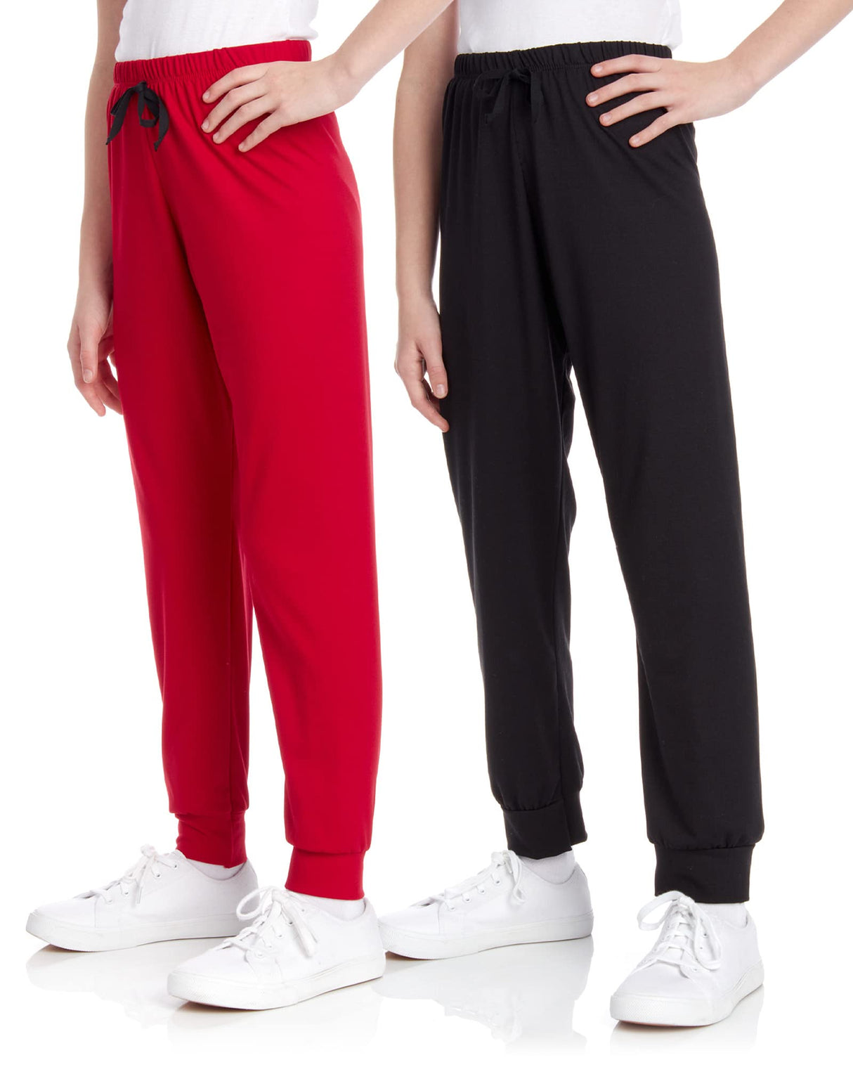 Sweet Hearts Girls' Fleece Sweatpants - 2 Pack Super Soft Athletic Performance Jogger Pants: Made in USA (7-16)