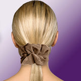 Velvet Scrunchies Jumbo Size Plush Big Ponytail Holders Thick Braided Locked Hair Big Made in the USA Green Pine