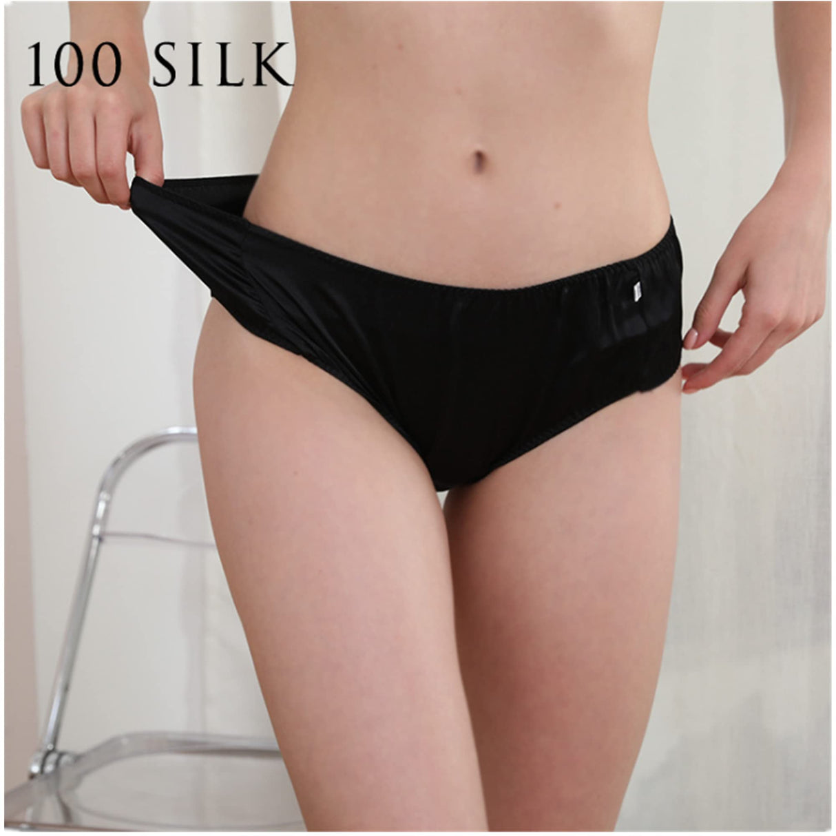 100% Mulberry Silk Underwear for Women 19 Momme Pure Silk Bikini Panties Real Organic Silk Brief Undies