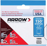 Arrow Fastener 506M1 Heavy Duty T50 Monel Staples for Marine Applications, 3/8-Inch Leg Length, 3/8-Inch Crown Size, 1000-Pack, Made in the USA