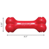 KONG Goodie Bone - Classic Durable Natural Rubber Dog Bone, Supports Mental Engagement - Treat Dispensing - Red - for Medium Dogs