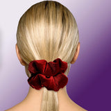 Velvet Scrunchies Jumbo Size Plush Big Ponytail Holders Thick Braided Locked Hair Big Made in the USA Green Pine